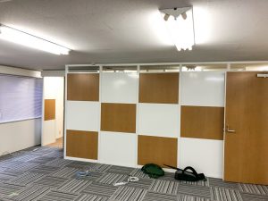 パーテーション施工後