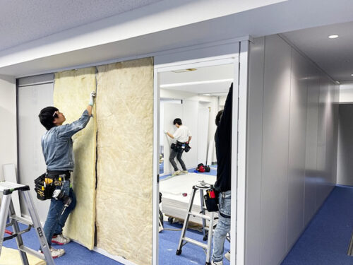 パーテーション取付工事